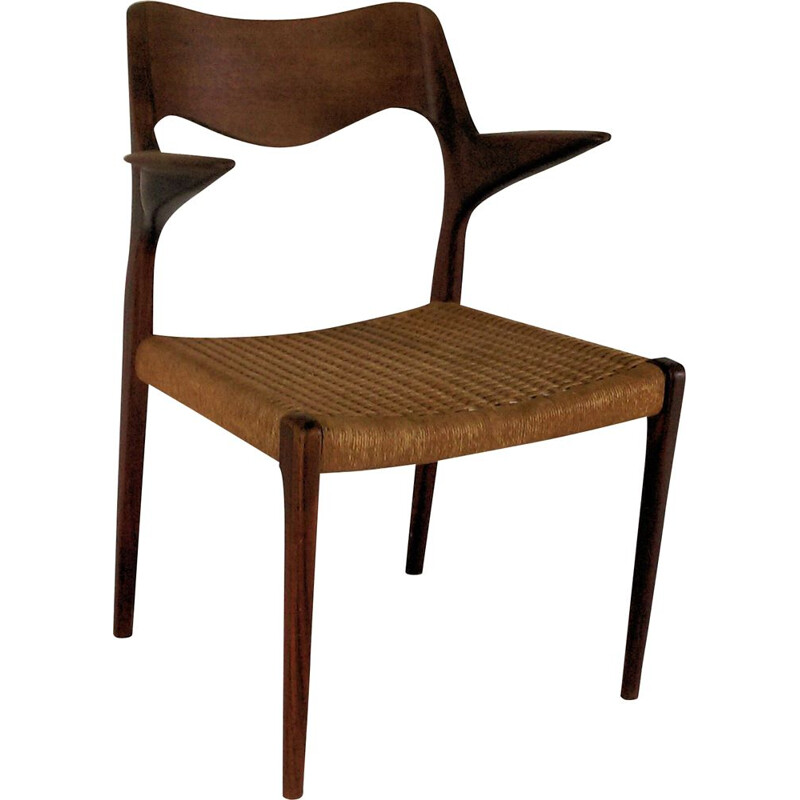 Vintage armchair in teak by Niels Ottto Møller, 1960s