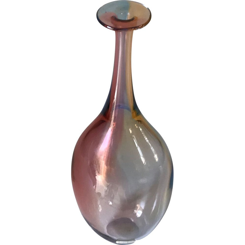 Vintage harlequin vase by Kosta Boda, 1980