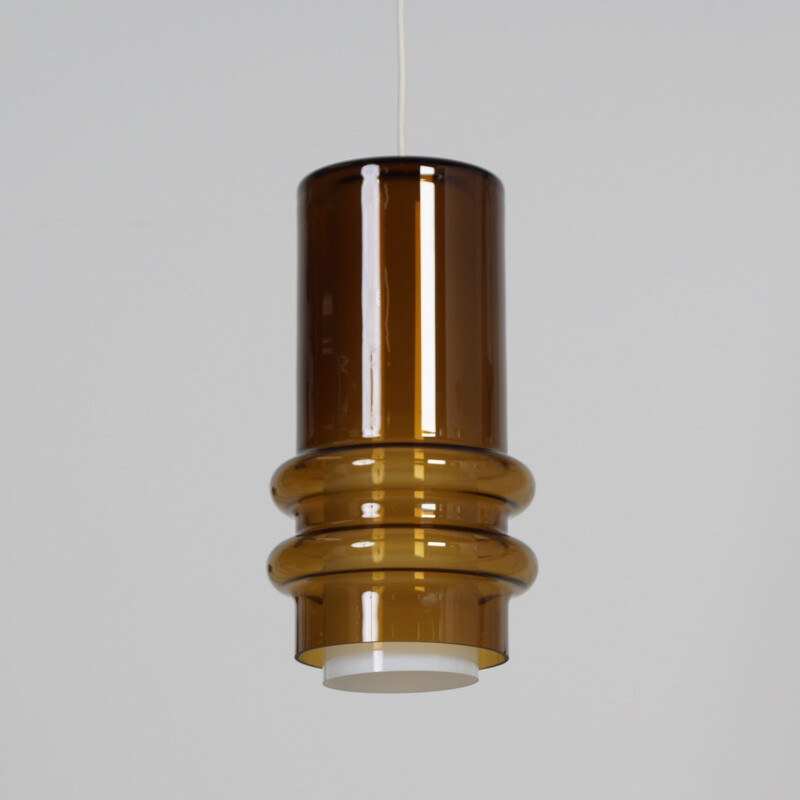 Vintage glass hanging lamp by Jo Hammerborg for Fog and Mørup, 1960