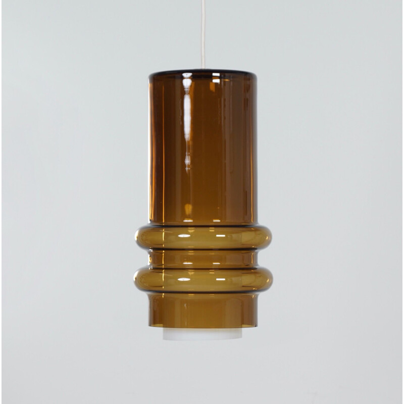 Vintage glass hanging lamp by Jo Hammerborg for Fog and Mørup, 1960