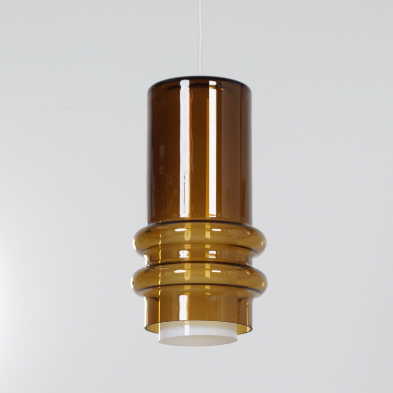 Vintage glass hanging lamp by Jo Hammerborg for Fog and Mørup, 1960