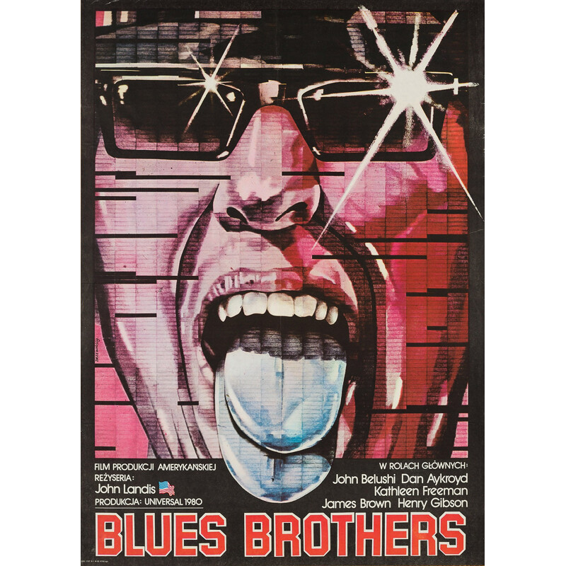 "The Blues Brothers" Polish film poster, Leszek DRZEWINSKI - 1980s