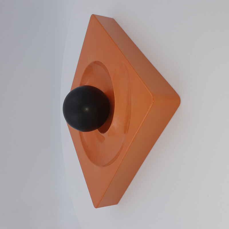 Vintage Orange Model Spyros Ashtray by Eleonore Peduzzi Riva for Artemide