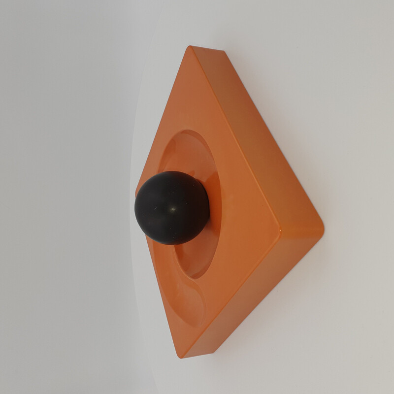 Vintage Orange Model Spyros Ashtray by Eleonore Peduzzi Riva for Artemide