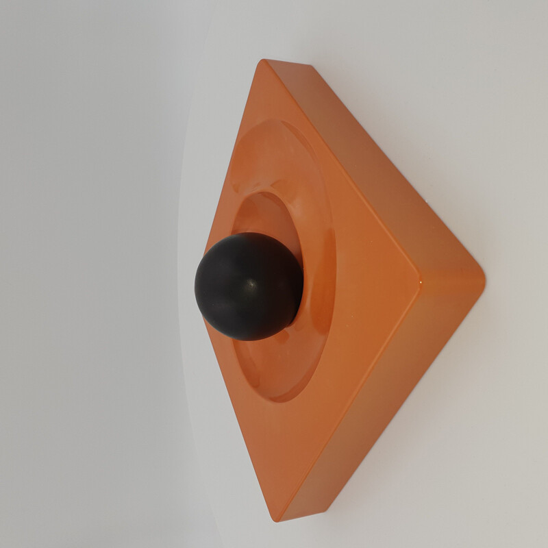 Vintage Orange Model Spyros Ashtray by Eleonore Peduzzi Riva for Artemide