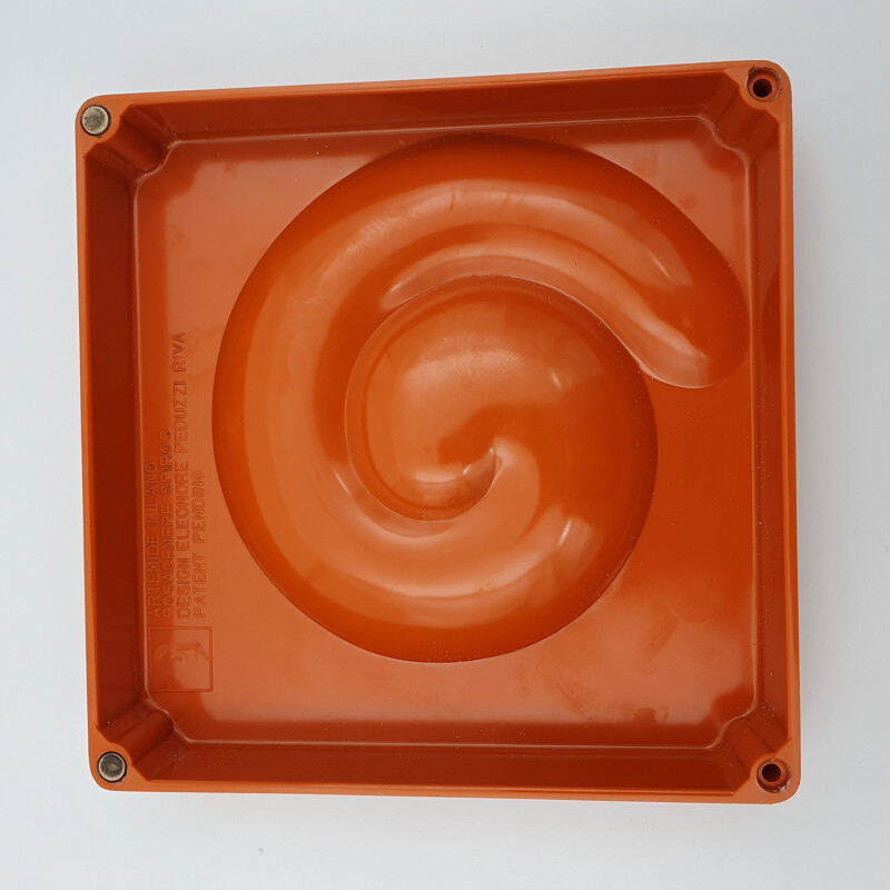 Vintage Orange Model Spyros Ashtray by Eleonore Peduzzi Riva for Artemide