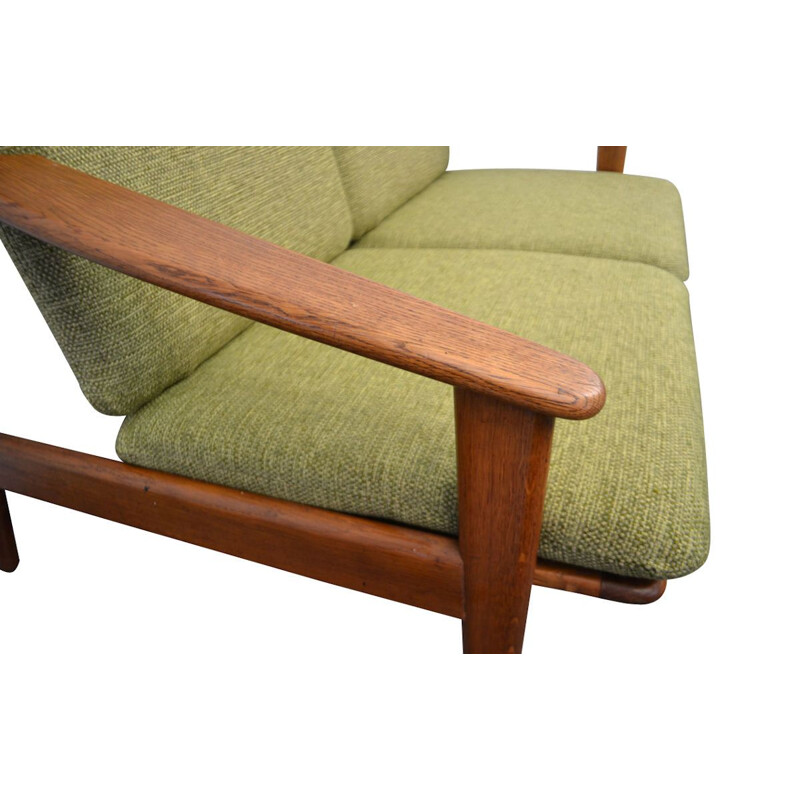 Vintage Poul Volther oak 2-seating sofa