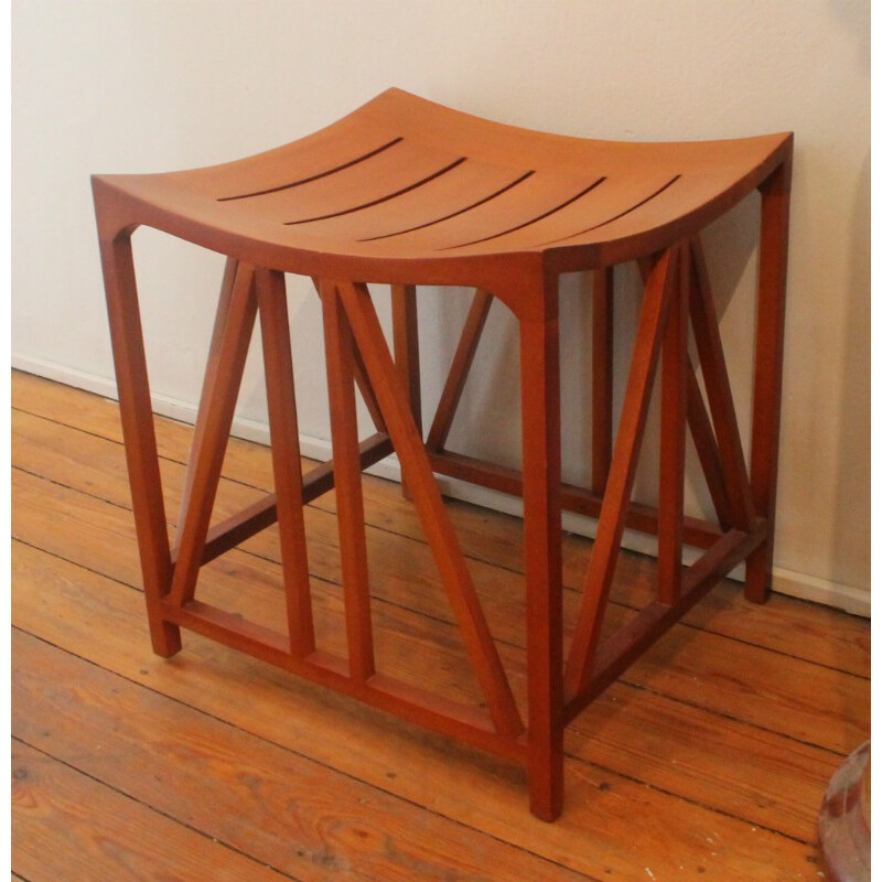 Belgian stool "Toutankhamun" in mahogany - 1990s