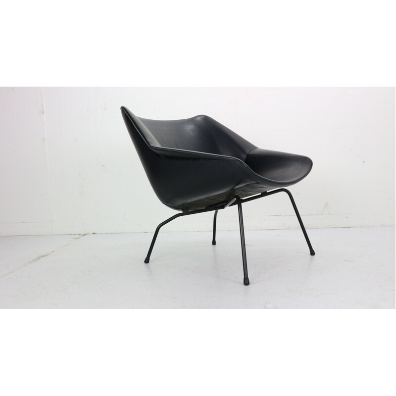 Vintage black armchair FM08 by Cees Braakman for Pastoe, 1959