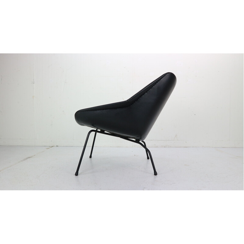 Vintage black armchair FM08 by Cees Braakman for Pastoe, 1959