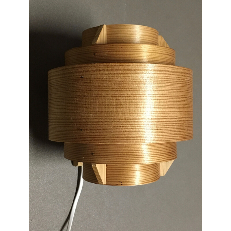 Vintage wooden wall light by Hans Agne Jakobsson, 1960s
