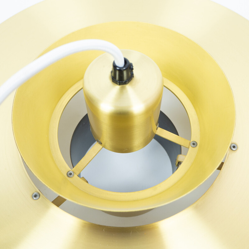 Vintage brass pendant lamp Nova by Jo Hammerborg for Fog og Morup, Denmark, 1963