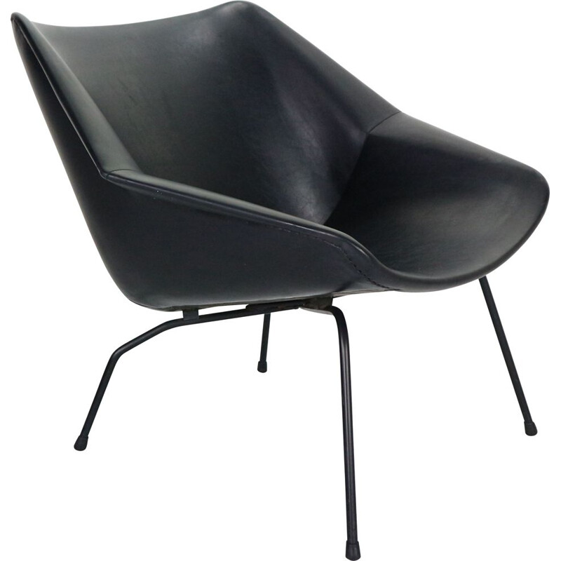 Vintage black armchair FM08 by Cees Braakman for Pastoe, 1959