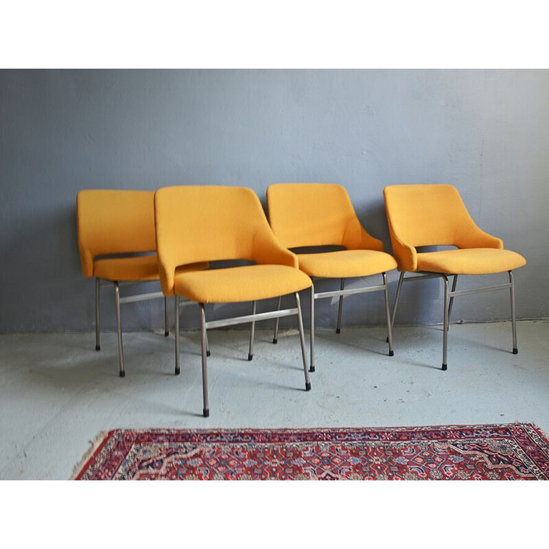 Ensemble de 4 chaises à repas vintage FM32 de Cees Braakman de Pastoe, 1960