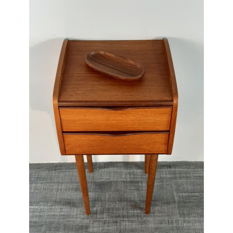 Vintage norwegian teak bedside table, 1960