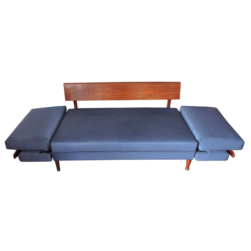 Navy blue vintage sofa by Greaves and Thomas, 1960s