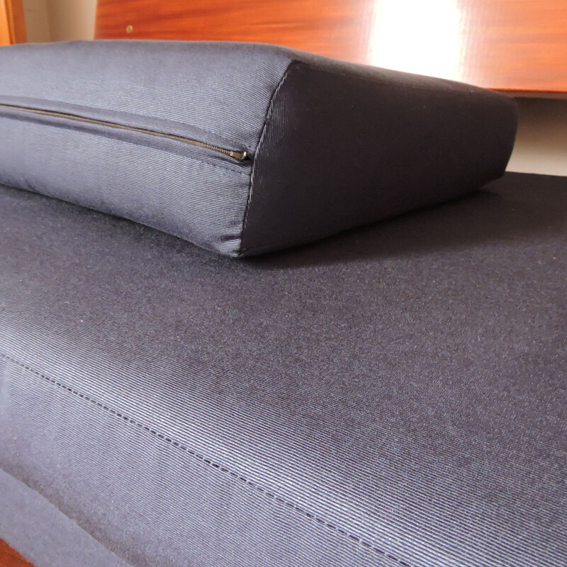 Navy blue vintage sofa by Greaves and Thomas, 1960s