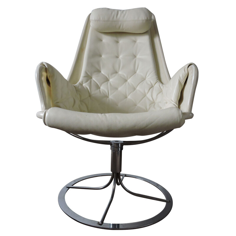 Fauteuil vintage blanc Jetson de Bruno Mathsson pour DUX, 1970