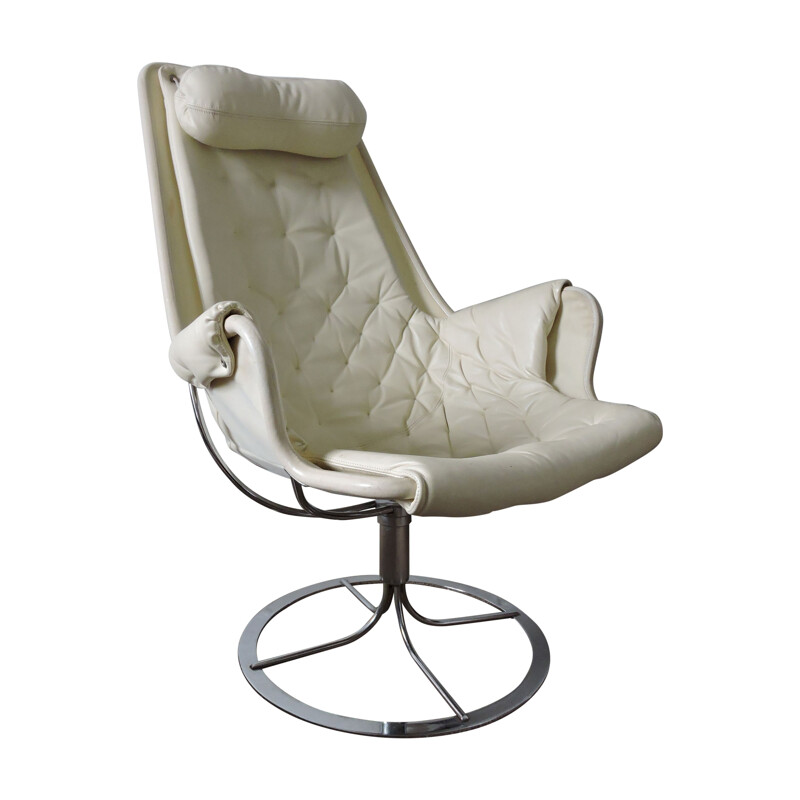 White vintage Jetson armchair by Bruno Mathsson for DUX, 1970s