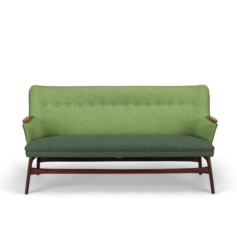 Danish green vintage sofa from CFC Silkeborg, 1960s