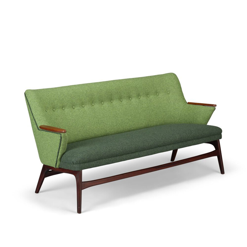 Danish green vintage sofa from CFC Silkeborg, 1960s