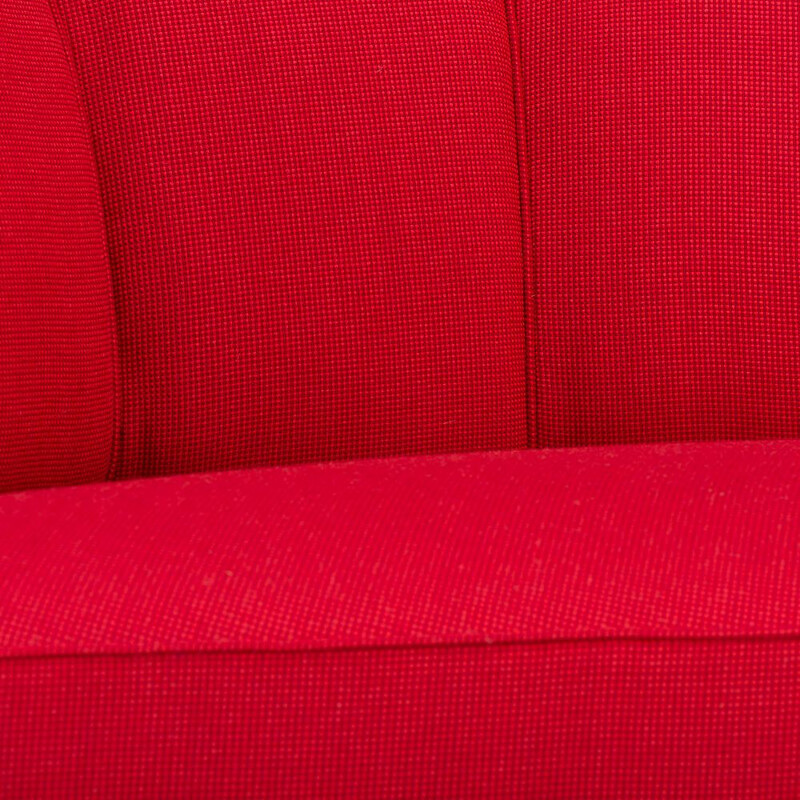 Danish red and purple Banana vintage sofa from Slagelse Møbelværk, 1960s