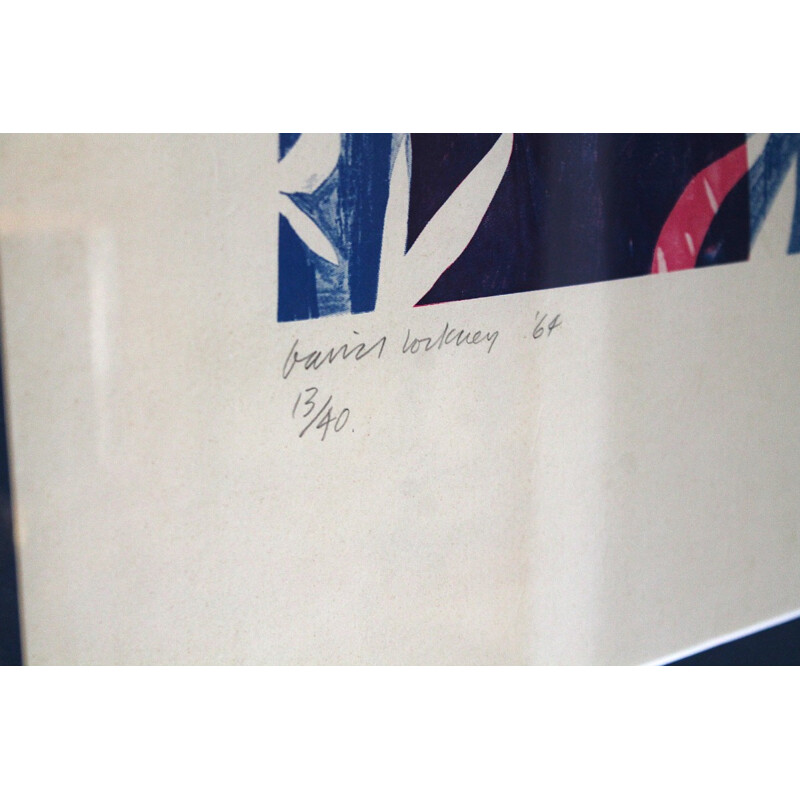 Mid century pop art silkscreen n13/40, David HOCKNEY - 1964