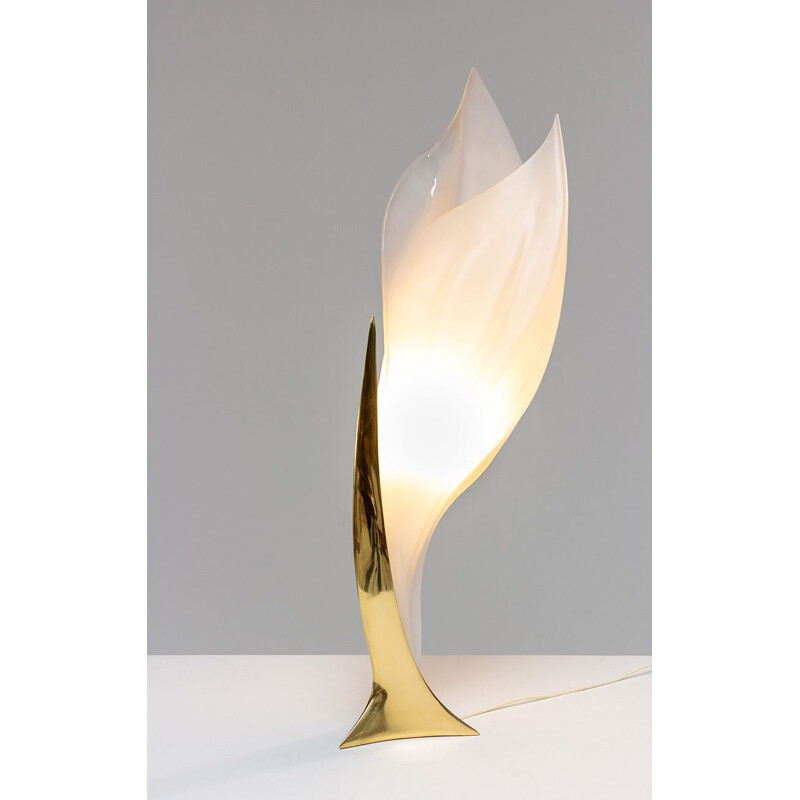 Arum flower lamp by Maison Rougier, 1970s