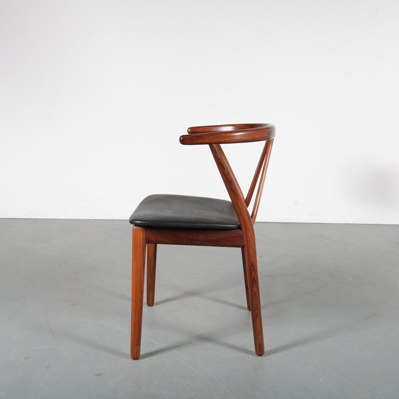 Rosewood vintage dining chairs, by Henning Kjaernulf for Bruno Hansen, Denmark, 1960s