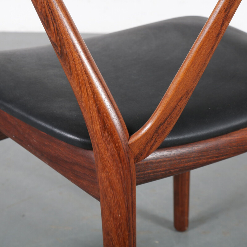 Rosewood vintage dining chairs, by Henning Kjaernulf for Bruno Hansen, Denmark, 1960s