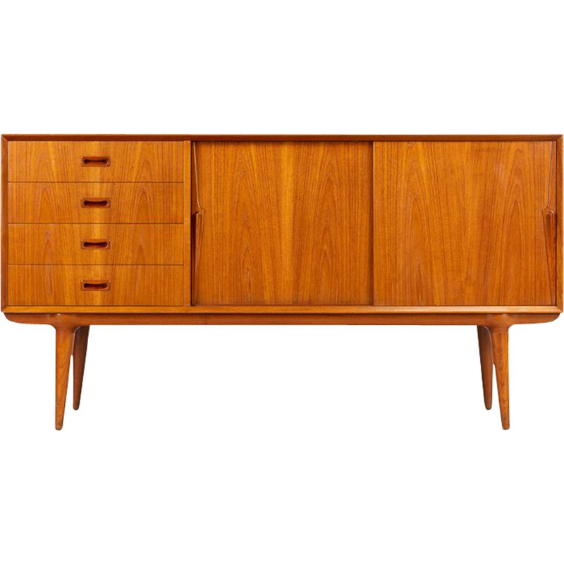 Teak vintage model 12 sideboard by Gunni Omann for Omann Jun, 1960s