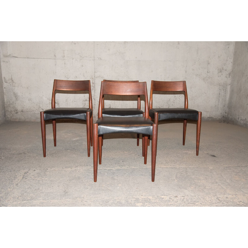 Série de 4 chaises vintage, modèle MK175, 1961