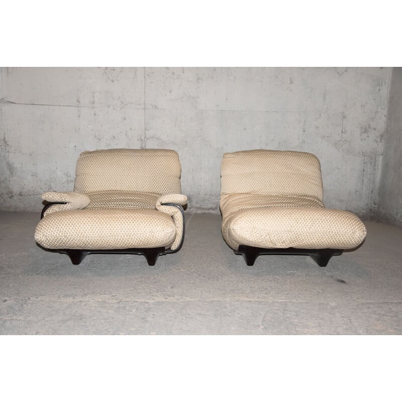 Paire de chauffeuses vintage Marsala Ligne Roset, 1972