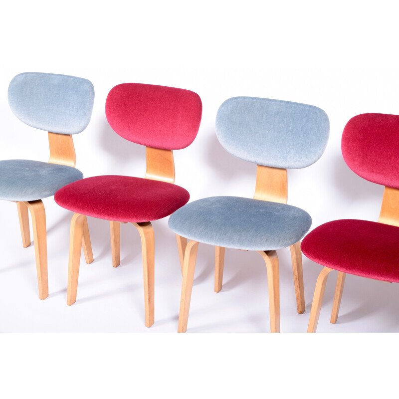 Set of 4 "SB03" Pastoe chairs, Cees BRAAKMAN - 1960s