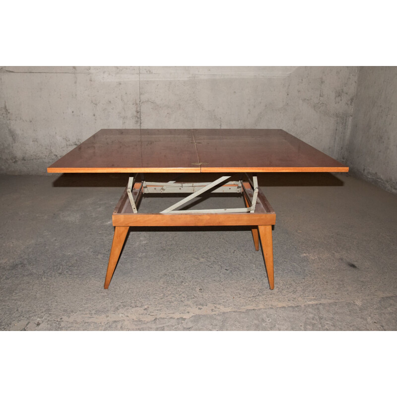 Table vintage transformable Albert Ducrot 1950
