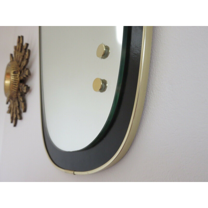 Asymmetrical vintage modernist free-form mirror 1950-1960