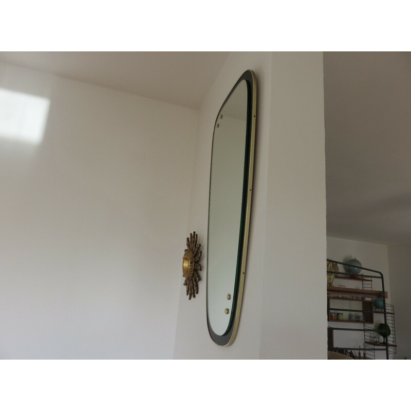 Asymmetrical vintage modernist free-form mirror 1950-1960