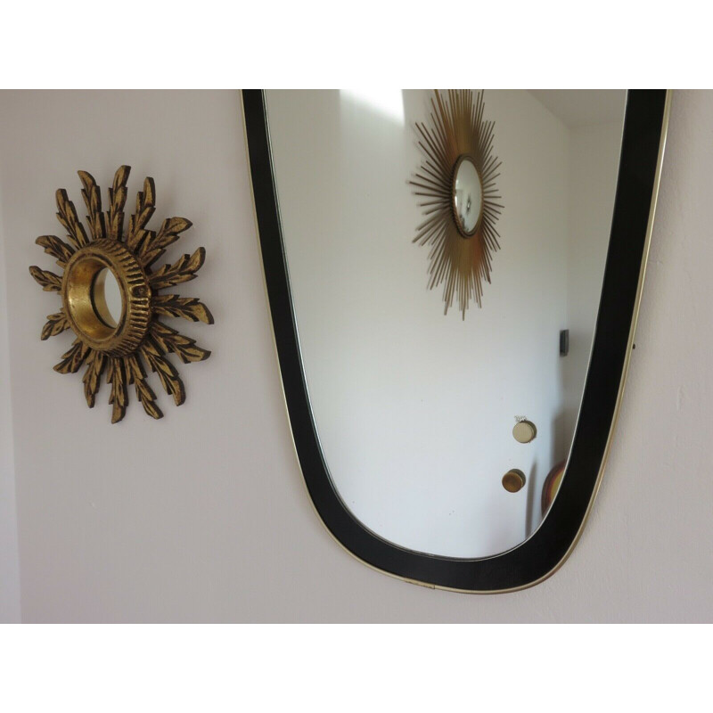 Asymmetrical vintage modernist free-form mirror 1950-1960