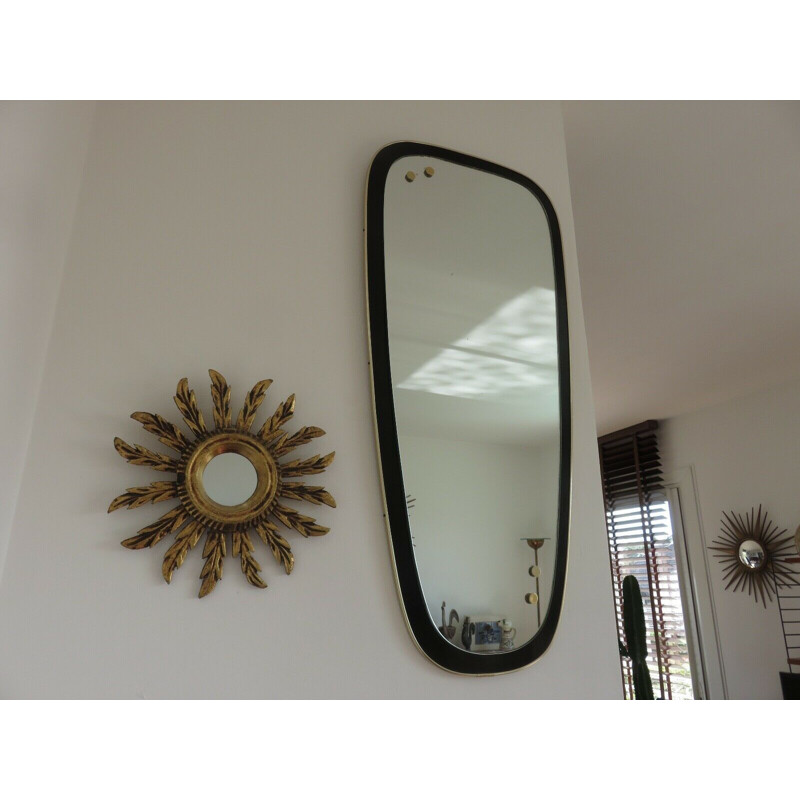 Asymmetrical vintage modernist free-form mirror 1950-1960