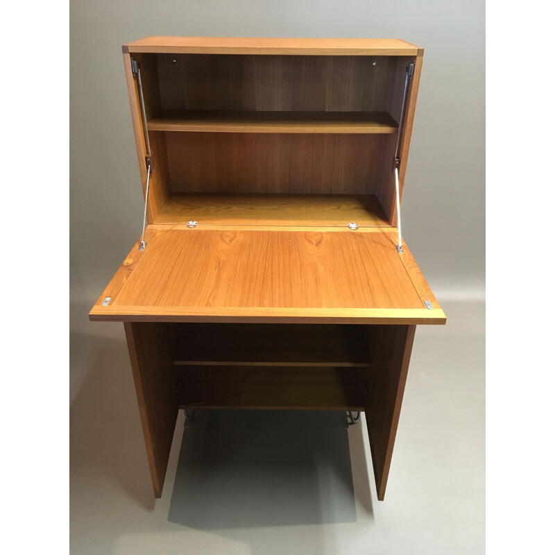 Vintage desk and its modular chest of drawers by HW Klein, 1950