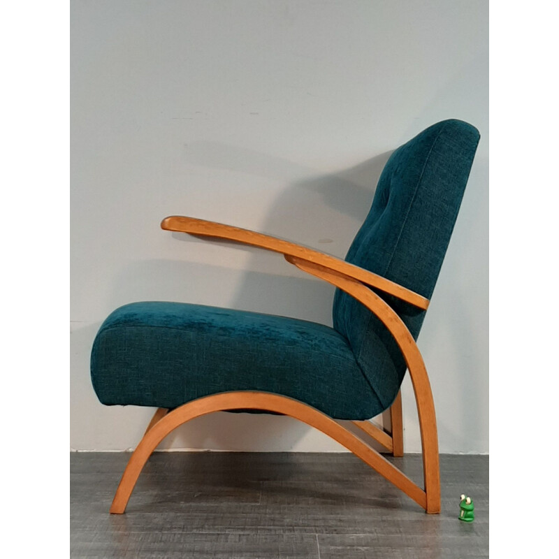 Paire de fauteuils vintage Halabala par Thonet, Tchécoslovaquie 1930