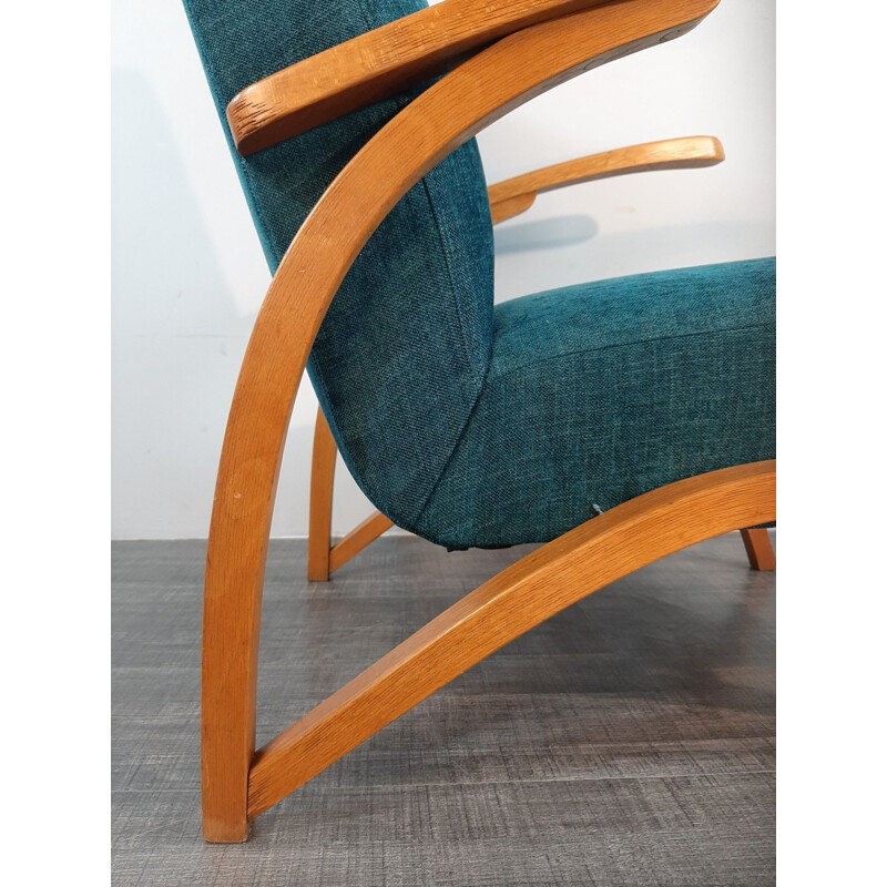 Paar Vintage-Sessel Halabala von Thonet, Tschechoslowakei 1930