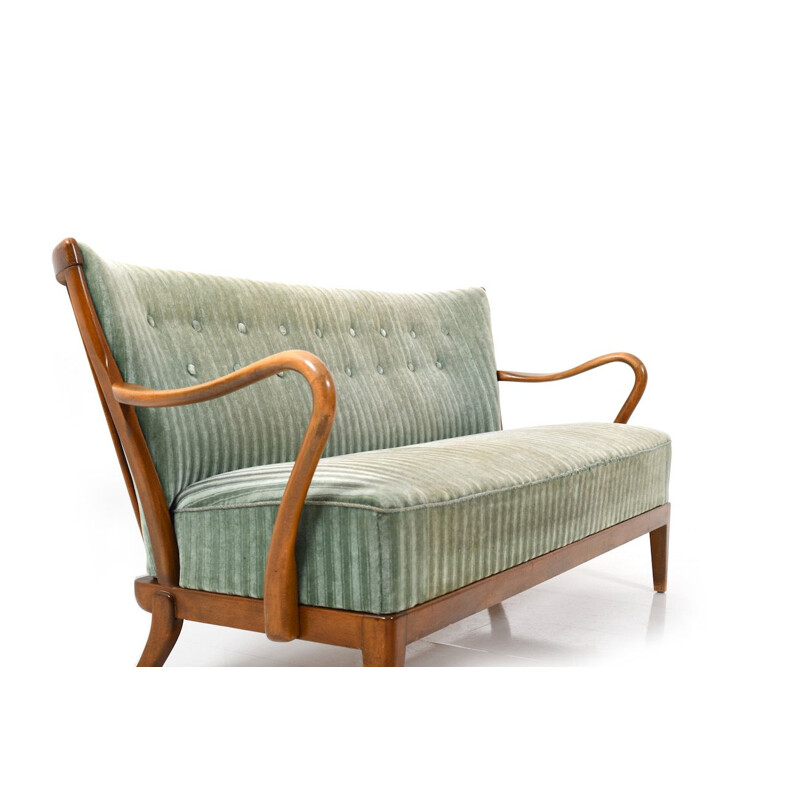 Set of 2 vintage armchairs and sofa by Slagelse Møbelværk, 1930