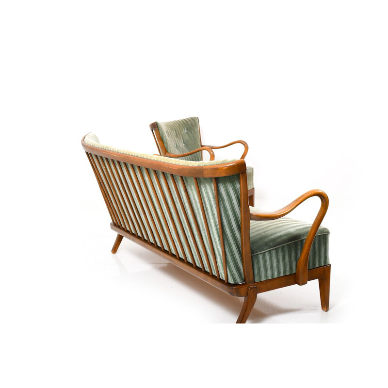 Ensemble de 2 fauteuils et canapé vintage de Slagelse Møbelværk, 1930