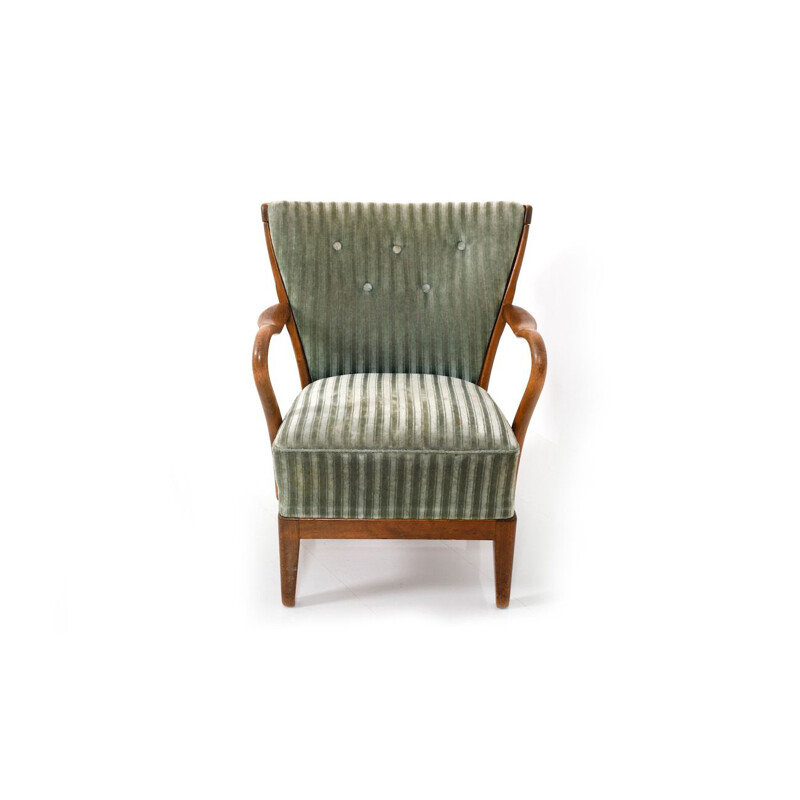 Set of 2 vintage armchairs and sofa by Slagelse Møbelværk, 1930