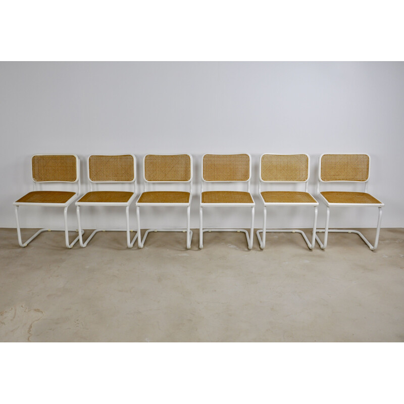 Ensemble de 6 chaises vintage B32 Par Marcel Breuer
