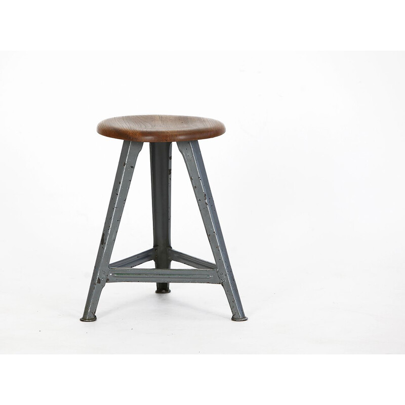 Tabouret industriel vintage, 1940