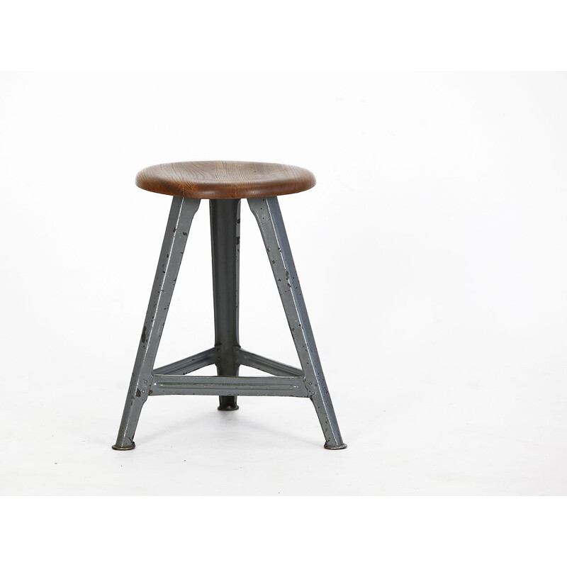Vintage industrial stool, 1940s