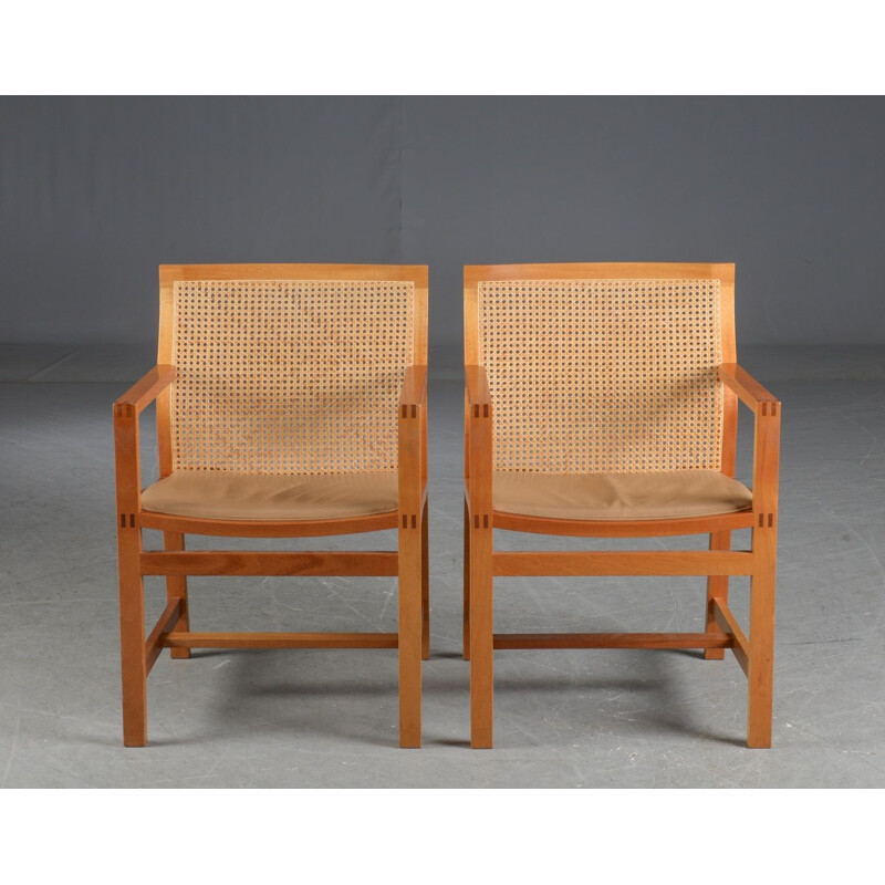 Conjunto de diez sillones vintage Rud Thygesen, Johnny Sorensen, 1980