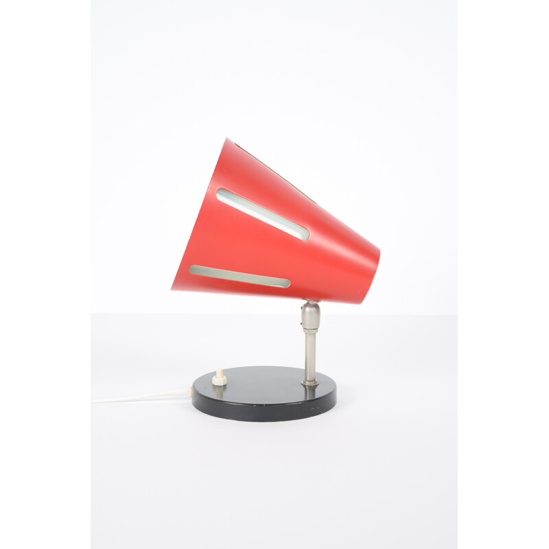 Hala Zeist red table or wall lamp, H. BUSQUET - 1950s